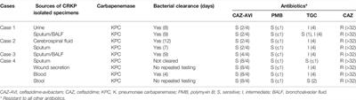 Therapeutic Drug Monitoring of Ceftazidime-Avibactam Concentrations in Carbapenem-Resistant K. pneumoniae-Infected Patients With Different Kidney Statuses